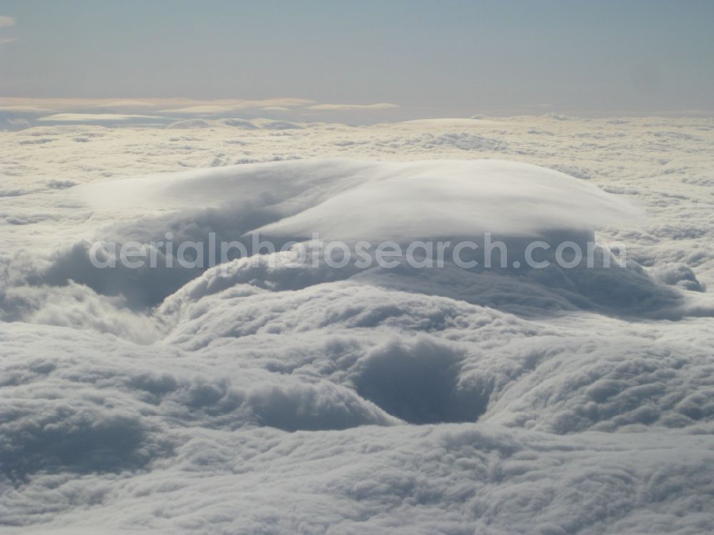 Heilbronn from above - Lenticular clouds, layer clouds in Heilbronn Baden Wuerttemberg