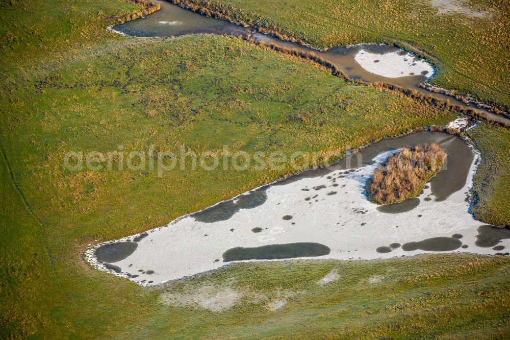 Hamm from the bird's eye view: Structures of Lippe- Auen field landscape in Hamm in the state North Rhine-Westphalia