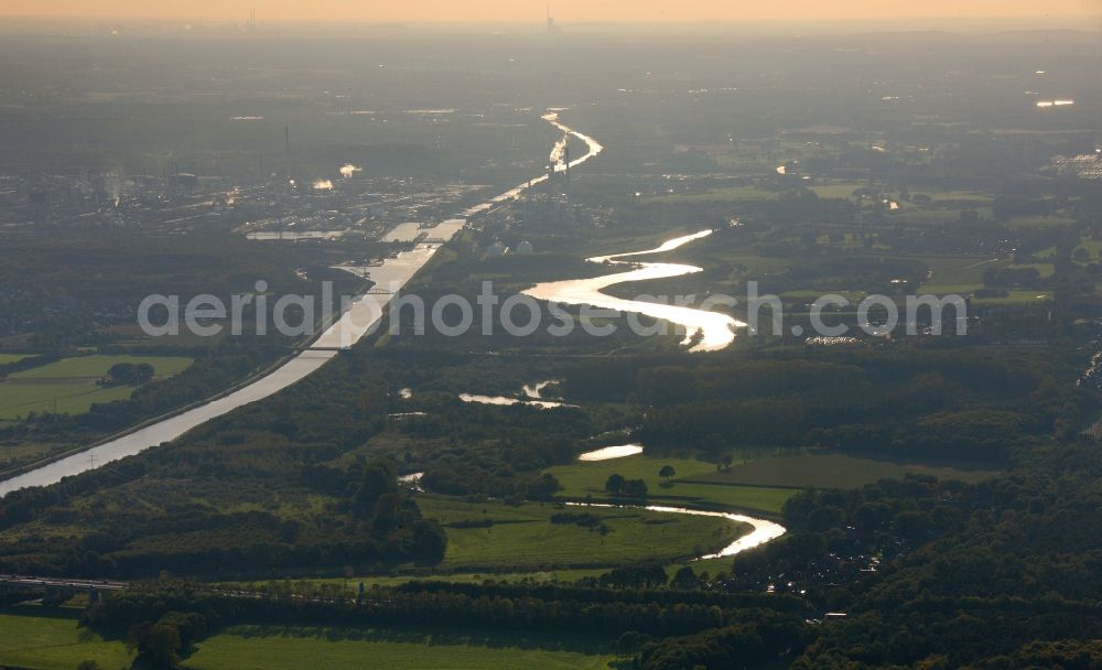 Haltern am See from the bird's eye view: View of the river Lippe in Haltern am See in the state North Rhine-Westphalia