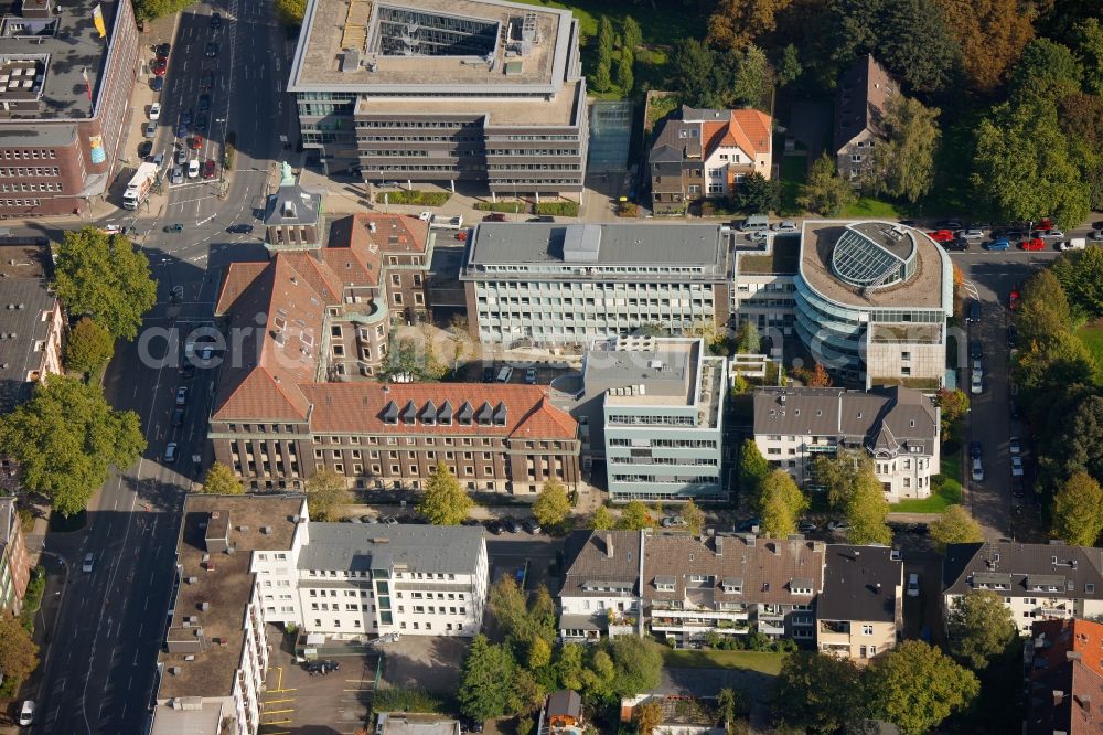 Essen from the bird's eye view: View of the headquarters of the Lippeverband / Emschergenossenschaft in Essen in the state North Rhine-Westphalia