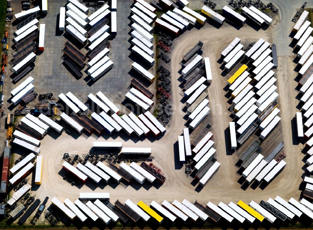 Aerial photograph Burtenbach - View of a truck parking near Burtenbach in the state Bavaria