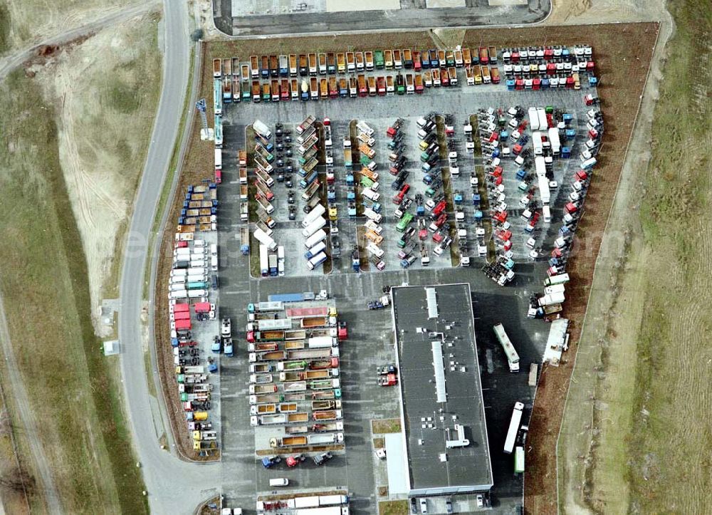 Aerial image Königs Wusterhausen - LKW - Großhandel am südlichen Berliner Ring bei Königs Wusterhausen