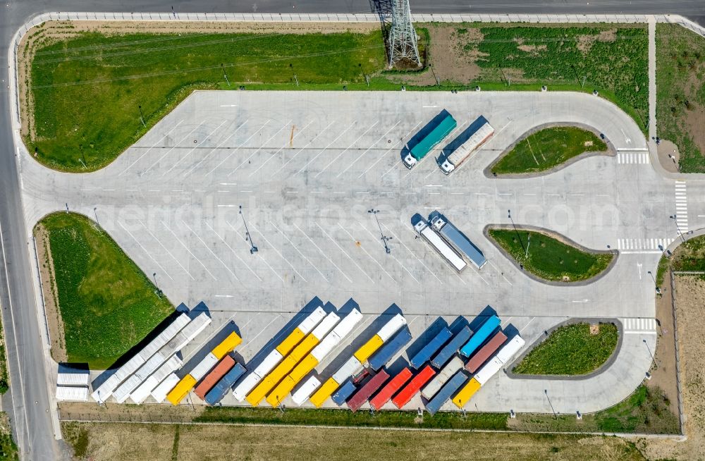 Aerial image Werne - Complex on the site of the logistics center Amazon Logistik in Werne in the state North Rhine-Westphalia