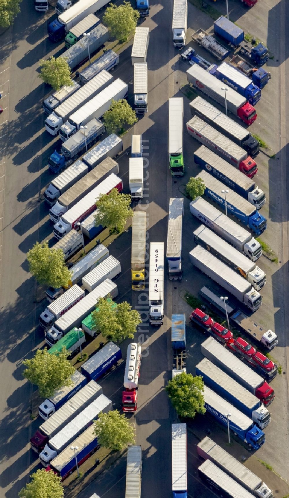 Schwerte from above - View of the motorway service area Lichtendorf Sued in Schwerte in the state of North Rhine-Westphalia