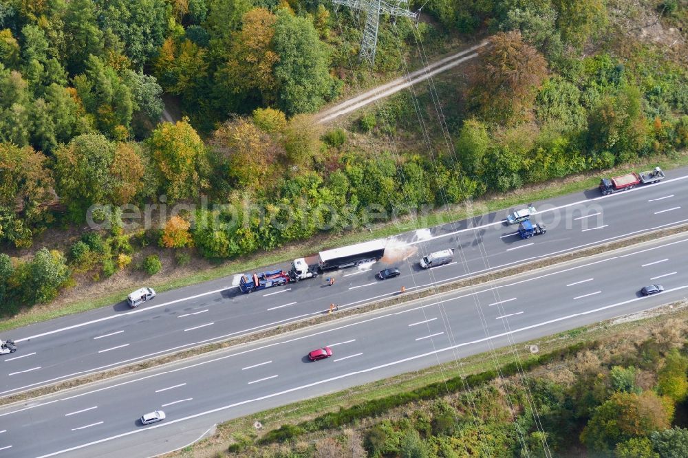 Aerial image Nörten-Hardenberg - Traffic accident with ...