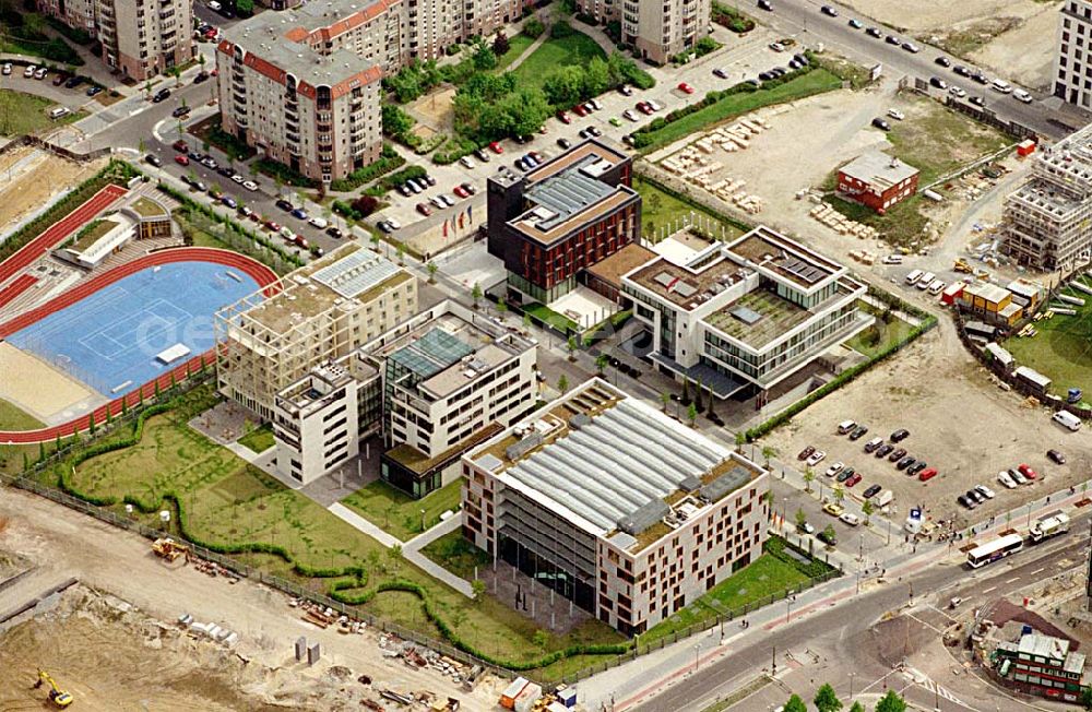 Berlin from the bird's eye view: Ländervertretungen an der Wilhelmstraße auf dem ehem. Grenzstreifen am Potsdamer Platz in Berlin - Mitte.