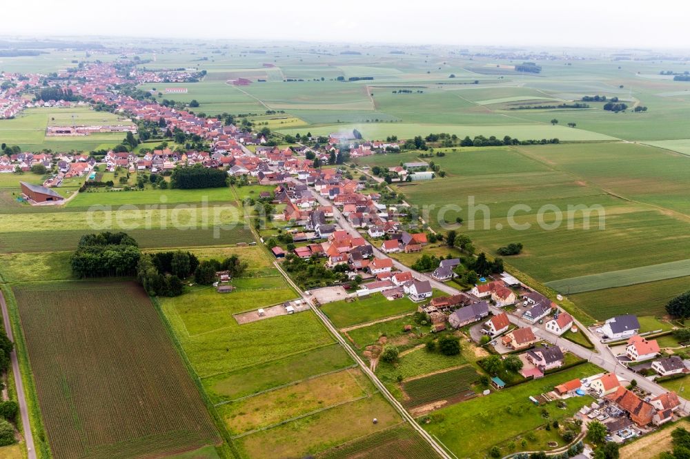 Aerial photograph Schleithal - Longest Village in Alsace in Schleithal in Grand Est, France