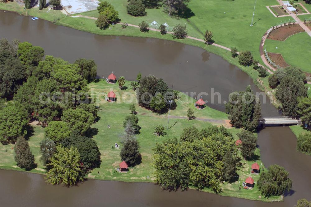 Aerial image BLOEMFONTEIN - View of Loch Logan with its island and the surrounding park area