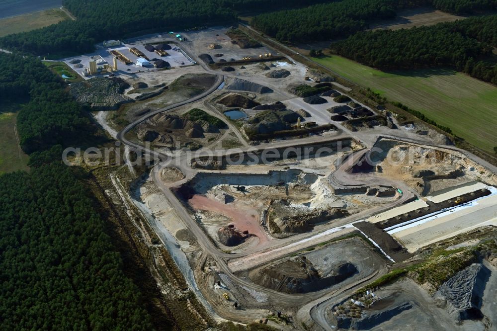 Aerial image Farsleben - Logistics yard of the scrap - recycling sorting plant of GP Guenter Papenburg AG in Farsleben in the state Saxony-Anhalt, Germany