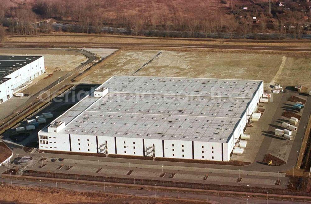 Aerial photograph westlicher Berliner Ring / Abfahrt Nauen - Logistikzentrum in einem Gewerbegebiet am westlichen Berliner Ring im Bereich der Abfahrt Nauen