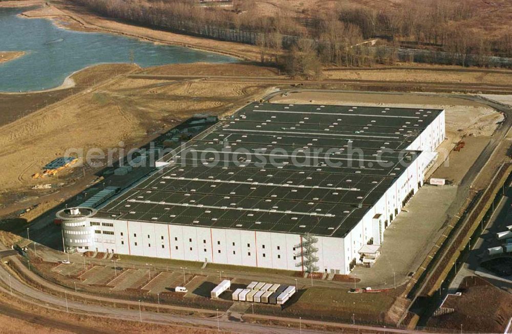 Aerial photograph westlicher Berliner Ring / Abfahrt Nauen - Logistikzentrum in einem Gewerbegebiet am westlichen Berliner Ring im Bereich der Abfahrt Nauen