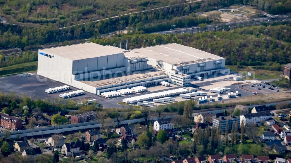 Aerial image Herne - Complex on the site of the logistic center of NORDFROST GmbH & Co. KG Am Malakowturm in Herne in the state North Rhine-Westphalia, Germany