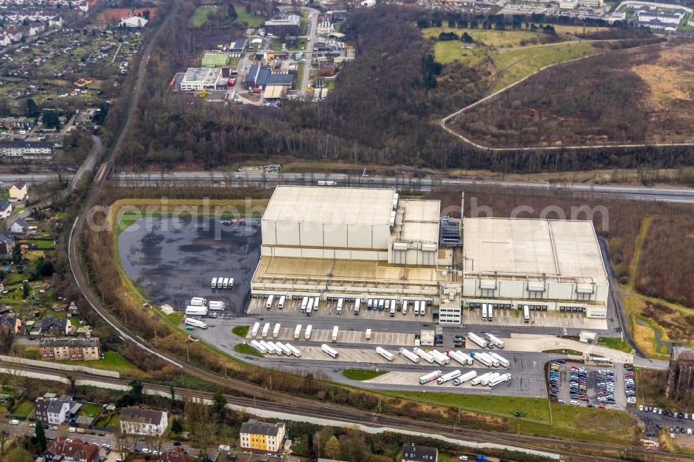 Aerial image Herne - Complex on the site of the logistic center of NORDFROST GmbH & Co. KG Am Malakowturm in Herne in the state North Rhine-Westphalia, Germany