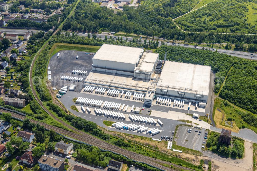 Aerial image Herne - Complex on the site of the logistic center of NORDFROST GmbH & Co. KG Am Malakowturm in Herne at Ruhrgebiet in the state North Rhine-Westphalia, Germany