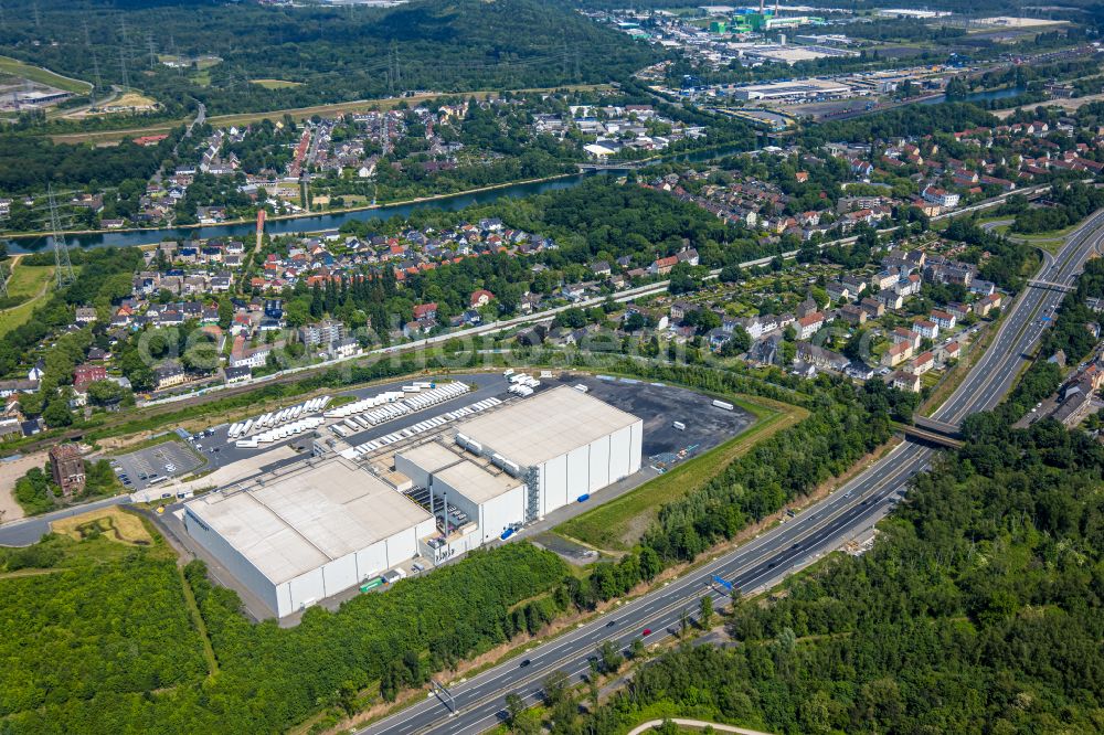 Aerial photograph Herne - Complex on the site of the logistic center of NORDFROST GmbH & Co. KG Am Malakowturm in Herne at Ruhrgebiet in the state North Rhine-Westphalia, Germany