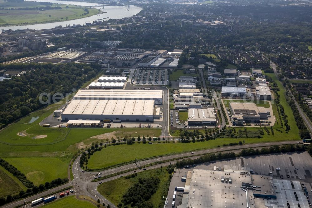 Krefeld from the bird's eye view: Logistics center of Siemens Real Estate in Krefeld in North Rhine-Westphalia