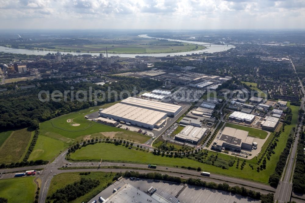 Krefeld from the bird's eye view: Logistics center of Siemens Real Estate in Krefeld in North Rhine-Westphalia