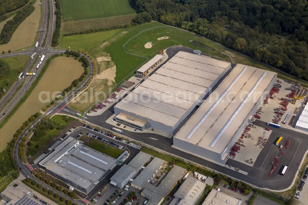 Krefeld from the bird's eye view: Logistics center of Siemens Real Estate in Krefeld in North Rhine-Westphalia