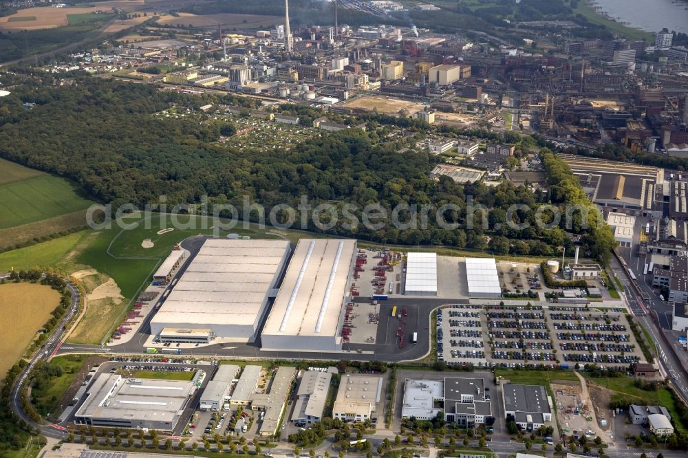 Aerial image Krefeld - Logistics center of Siemens Real Estate in Krefeld in North Rhine-Westphalia