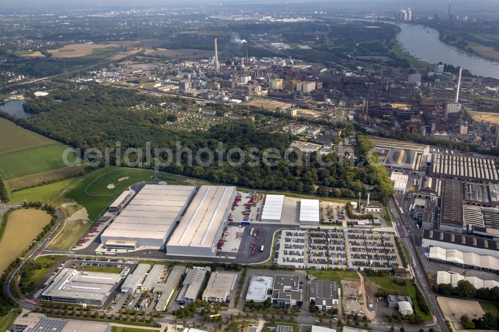 Krefeld from above - Logistics center of Siemens Real Estate in Krefeld in North Rhine-Westphalia