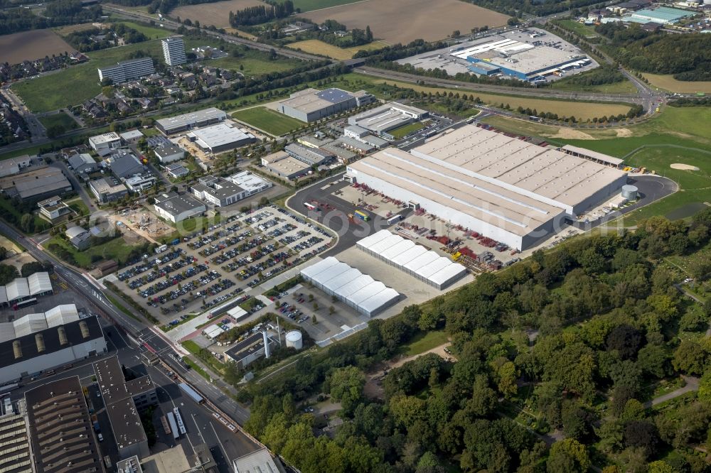 Krefeld from the bird's eye view: Logistics center of Siemens Real Estate in Krefeld in North Rhine-Westphalia