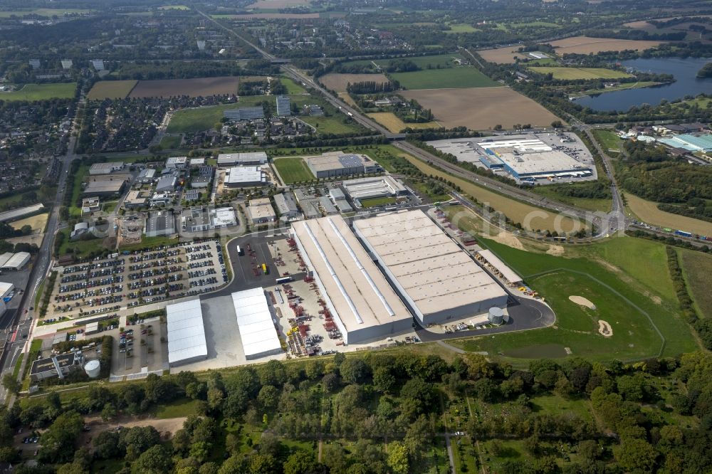 Aerial image Krefeld - Logistics center of Siemens Real Estate in Krefeld in North Rhine-Westphalia