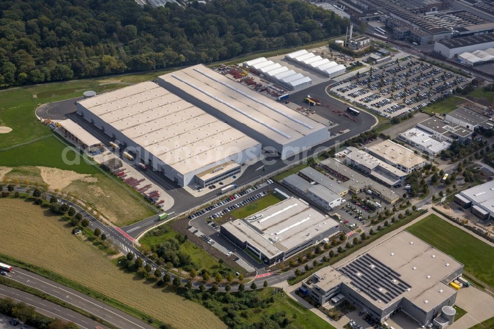 Krefeld from the bird's eye view: Logistics center of Siemens Real Estate in Krefeld in North Rhine-Westphalia