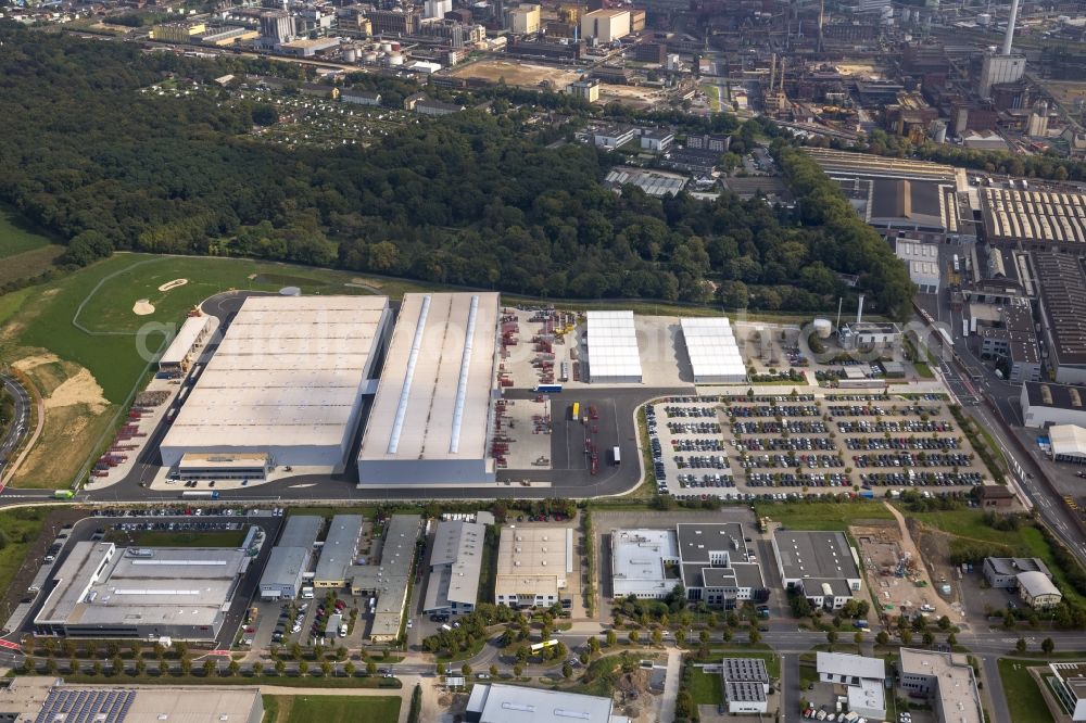 Krefeld from above - Logistics center of Siemens Real Estate in Krefeld in North Rhine-Westphalia