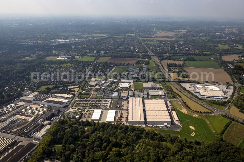 Krefeld from above - Logistics center of Siemens Real Estate in Krefeld in North Rhine-Westphalia