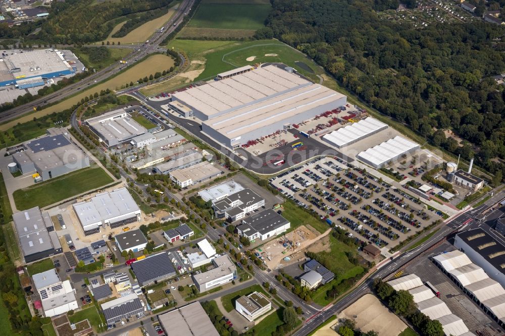 Krefeld from above - Logistics center of Siemens Real Estate in Krefeld in North Rhine-Westphalia