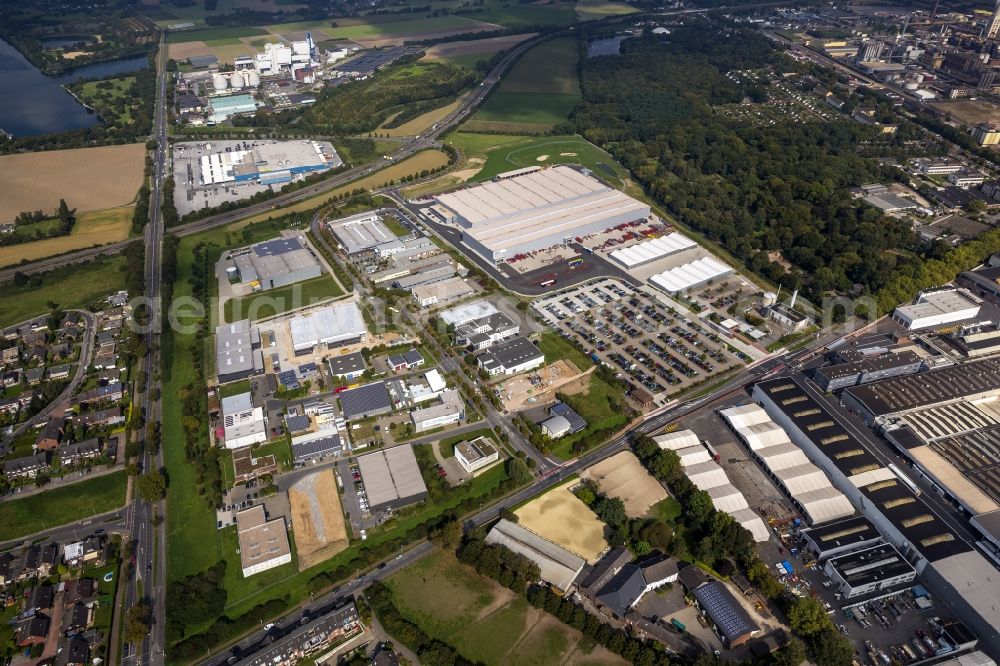 Krefeld from the bird's eye view: Logistics center of Siemens Real Estate in Krefeld in North Rhine-Westphalia