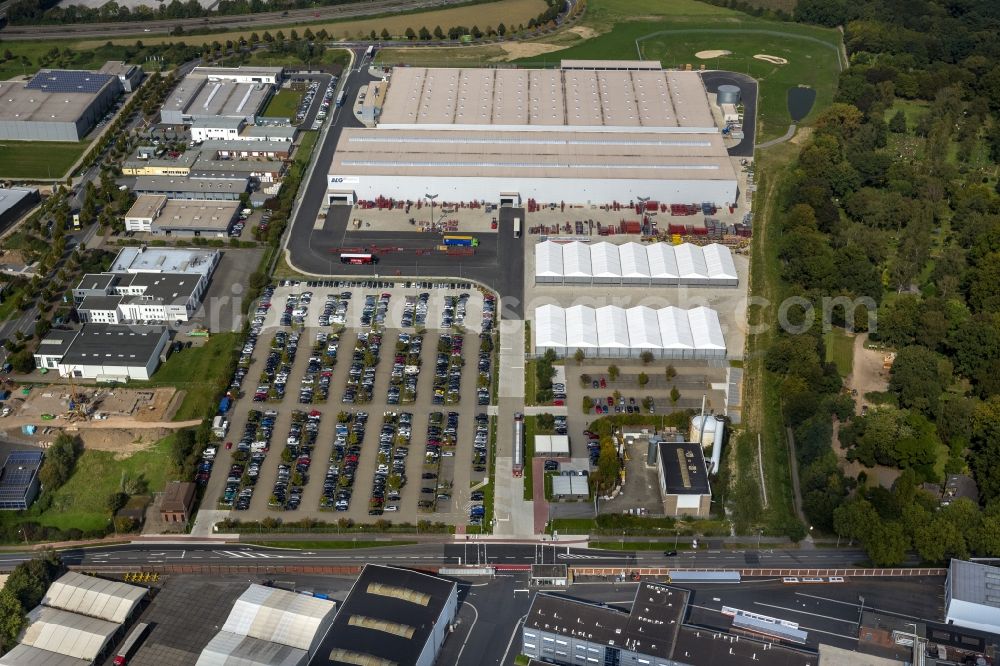 Aerial image Krefeld - Logistics center of Siemens Real Estate in Krefeld in North Rhine-Westphalia