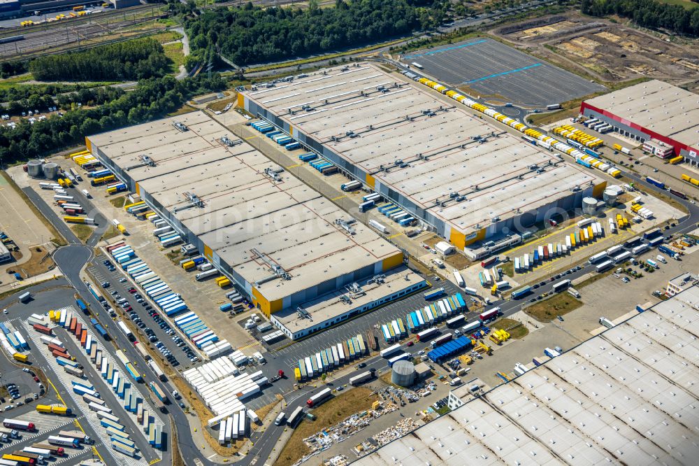 Aerial image Dortmund - Logistics center internet dealer Amazon in the district Innenstadt-Nord on street Kaltbandstrasse in Dortmund at Ruhrgebiet in the state North Rhine-Westphalia