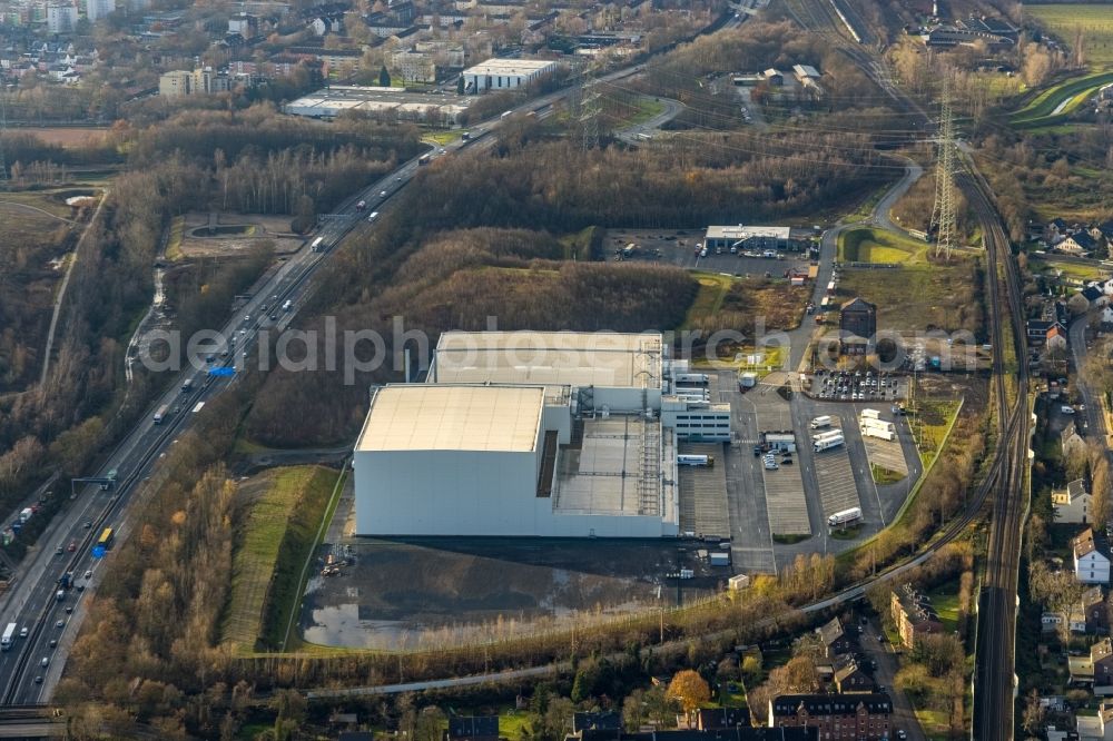 Herne from the bird's eye view: Building complex on the site of the logistics center of NORDFROST GmbH & Co. KG Am Malakowturm in Herne in the state North Rhine-Westphalia, Germany