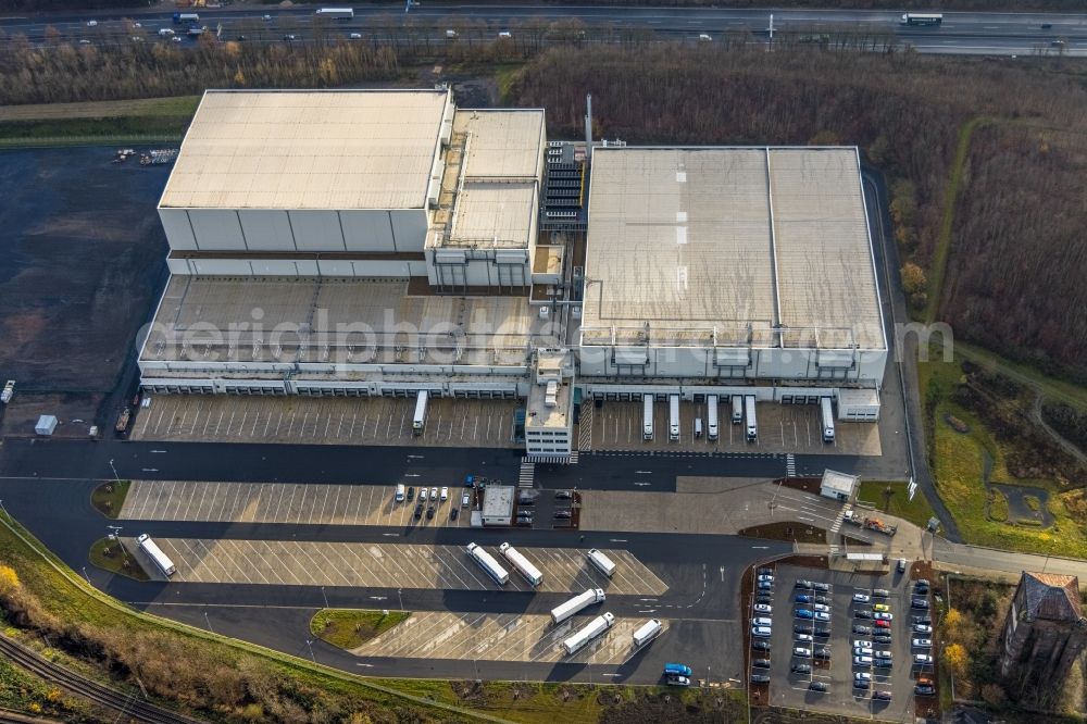 Herne from the bird's eye view: Building complex on the site of the logistics center of NORDFROST GmbH & Co. KG Am Malakowturm in Herne in the state North Rhine-Westphalia, Germany