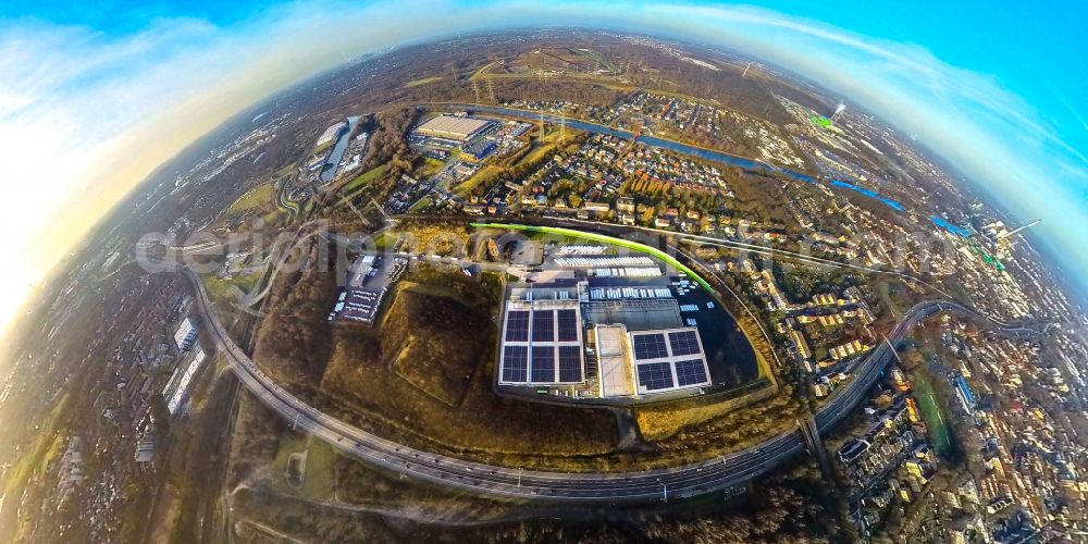 Aerial photograph Wanne-Eickel - Building complex on the site of the logistics center of NORDFROST GmbH & Co. KG Am Malakowturm in Wanne-Eickel in the state North Rhine-Westphalia, Germany