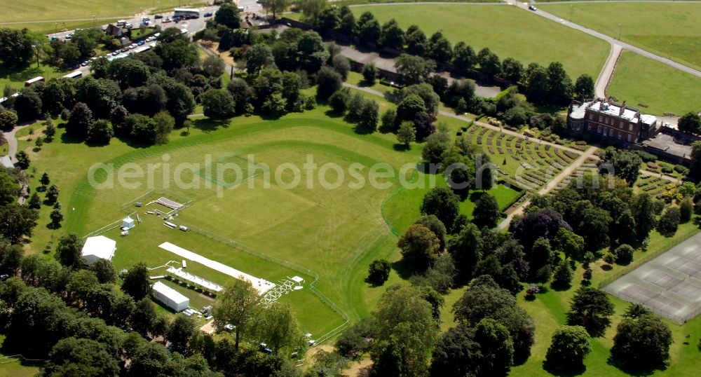 London from the bird's eye view: Greenwich Park and Rose Garden one of the Olympic and Paralympic venues for the 2012 Games in Great Britain