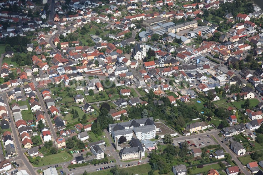 Losheim am See from above - Local view of Losheim am See in the state of Saarland