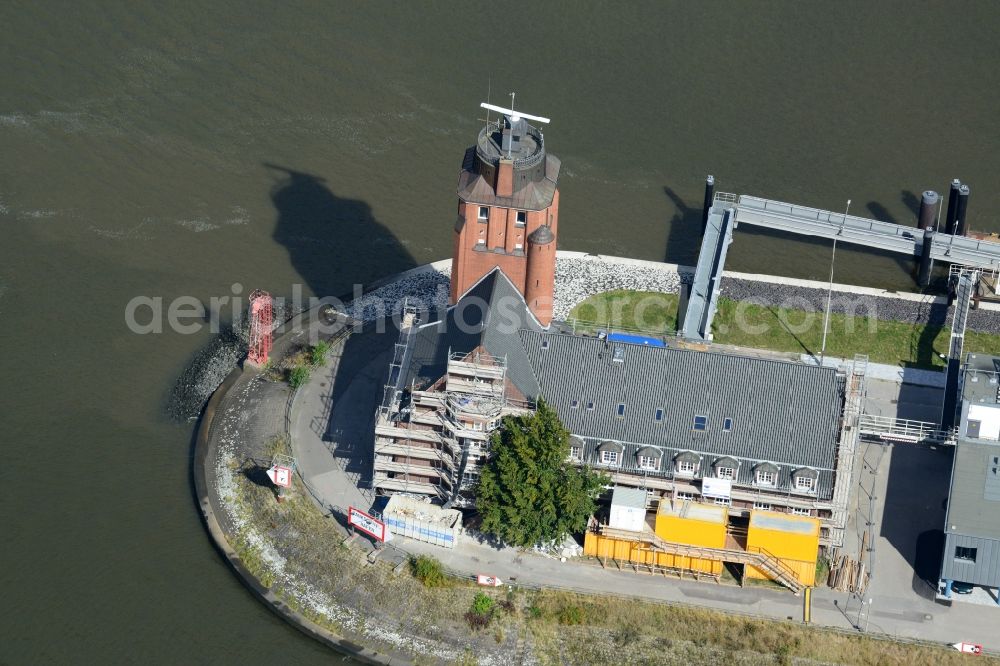 Hamburg from above - Nautical pilot station Seemannshoeft in Hamburg-Waltershof. Operator is the Hamburg Port Authority HPA