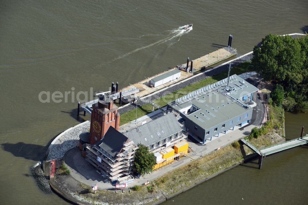 Hamburg from above - Nautical pilot station Seemannshoeft in Hamburg-Waltershof. Operator is the Hamburg Port Authority HPA