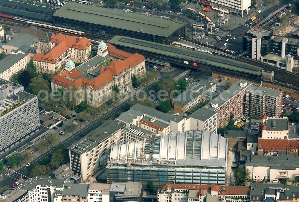 Berlin - Charlottenburg from above - Ludwig-Erhard-Haus der IHK Berlin vor der Fertigstellung.