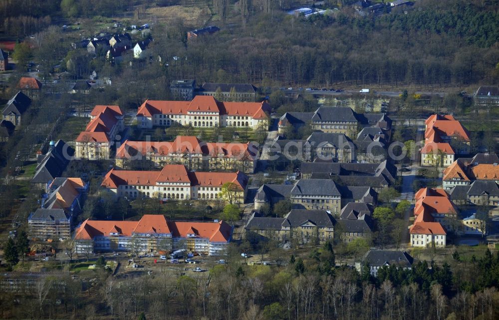 Aerial photograph Berlin OT Buch - View of the rehabilitation measures object Ludwig Hoffmann Quartier in the district of Buch in Berlin