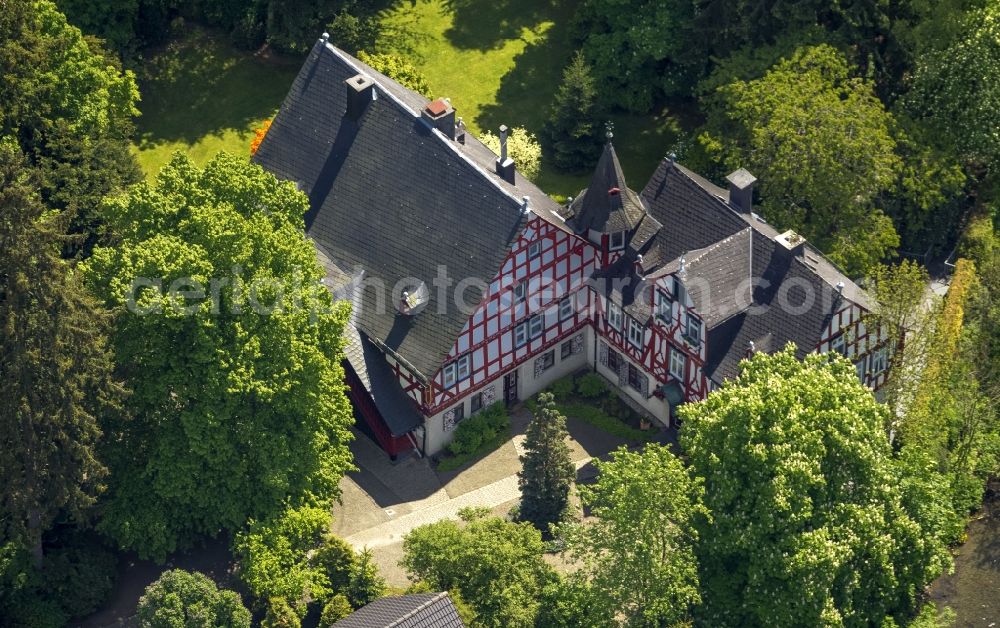 Bad Berleburg from above - View of the Ludwigsburg in Bad Berleburg in the state North Rhine-Westphalia