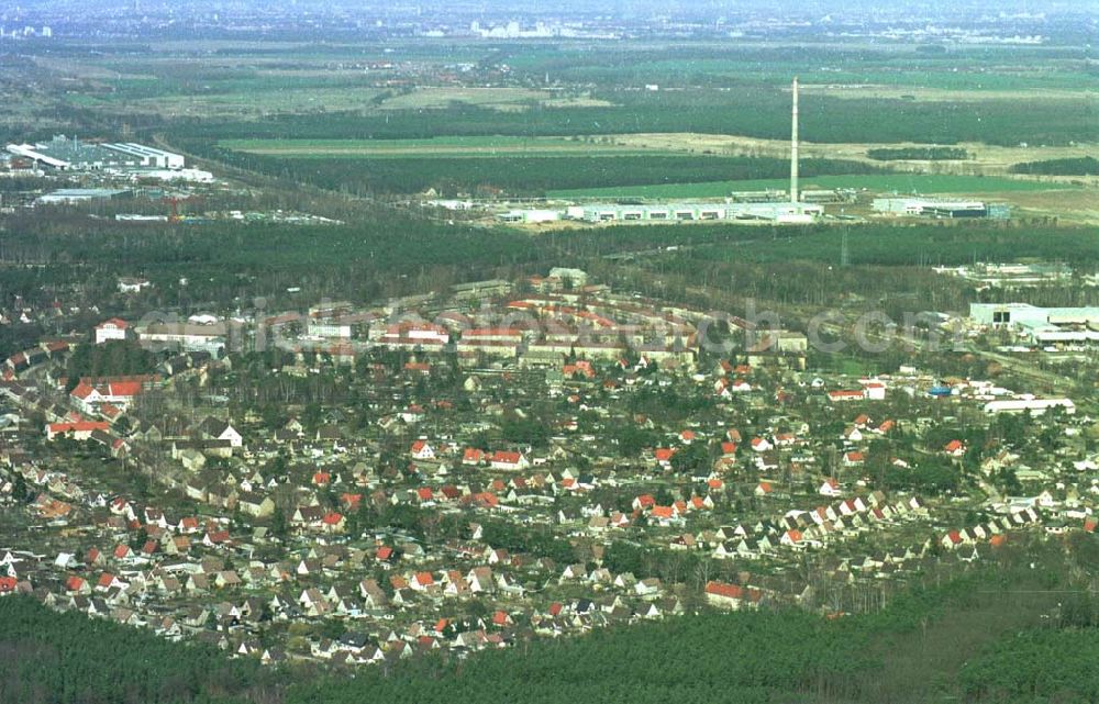 Ludwigsfelde / Brandenburg from the bird's eye view: Ludwigsfelde mit südlichem Berliner Ring in Brandenburg.