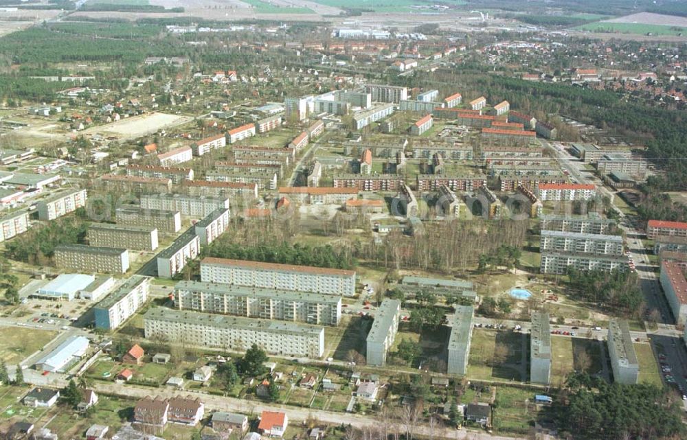 Aerial image Ludwigsfelde / Brandenburg - Ludwigsfelde mit südlichem Berliner Ring in Brandenburg.