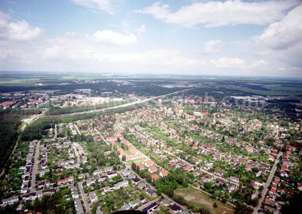 Aerial image Ludwigsfelde / Brandenburg - Ludwigsfelde aus südwestlicher Richtung am südlicher Berliner Ring.