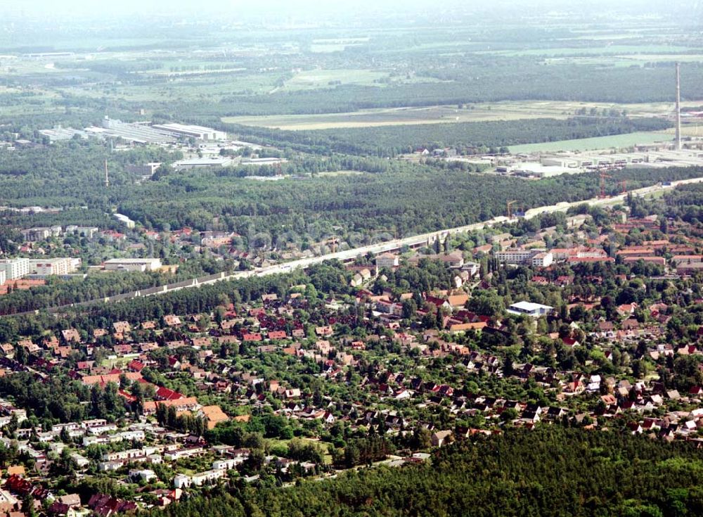 Aerial photograph Ludwigsfelde / Brandenburg - Ludwigsfelde aus südwestlicher Richtung am südlicher Berliner Ring.