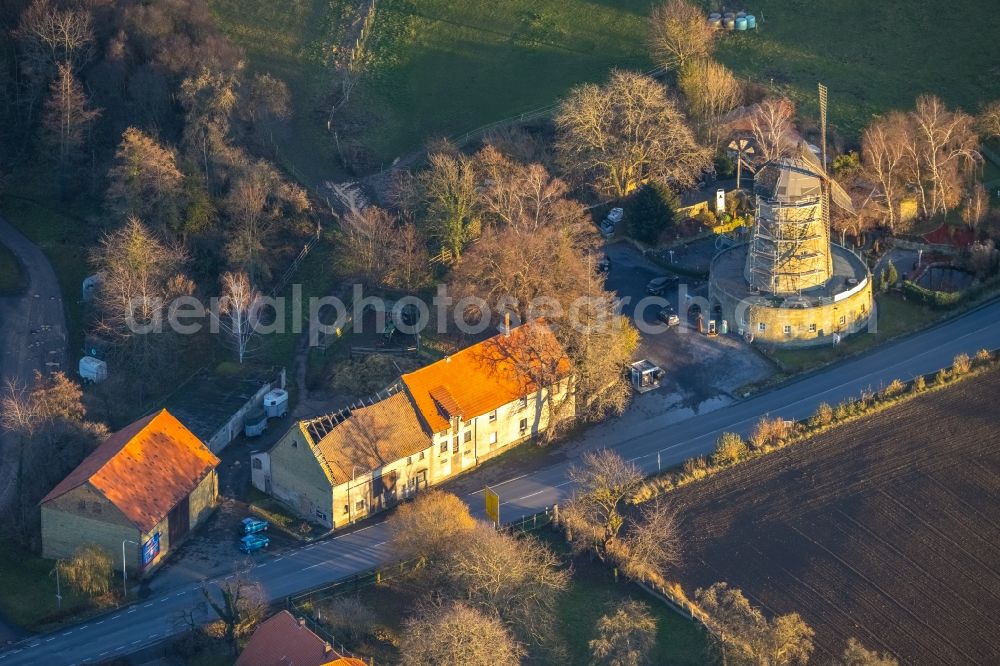 Aerial photograph Werl - Aerial view of the renovation The Mill Gastronomy Ristorante Il Mulino Da Vito e Rosa on Neheimer Strasse in Werl in North Rhine-Westphalia, Germany