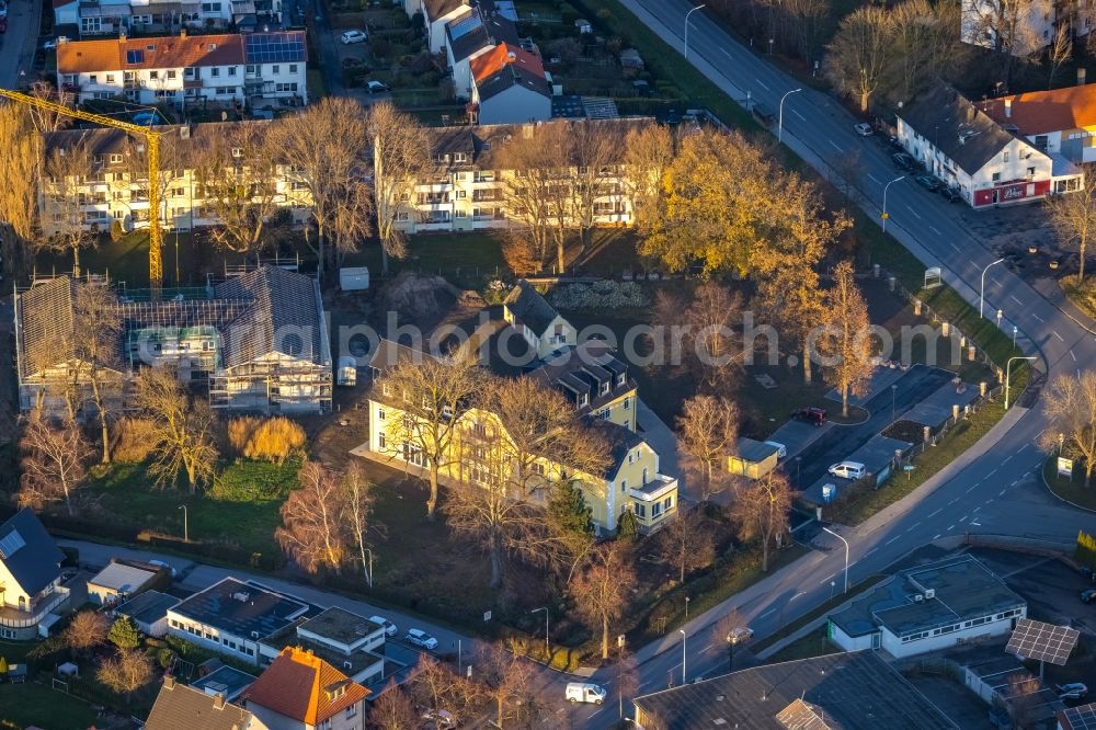 Werl from the bird's eye view: Aerial view of the conversion of the St. Josef day care centre AufWind Industriestrasse in the district of Westoennen in Werl in the federal state of North Rhine-Westphalia, Germany