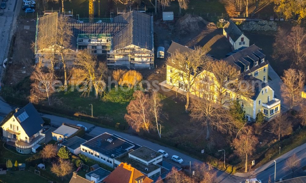 Aerial image Werl - Aerial view of the conversion of the St. Josef day care centre AufWind Industriestrasse in the district of Westoennen in Werl in the federal state of North Rhine-Westphalia, Germany